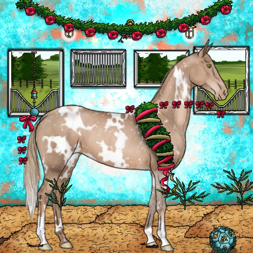 Horse Color:White Spotted Liver Chestnut Pearl Snowflake Varnish 