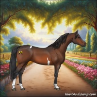 Horse Color:Bay Tobiano 
