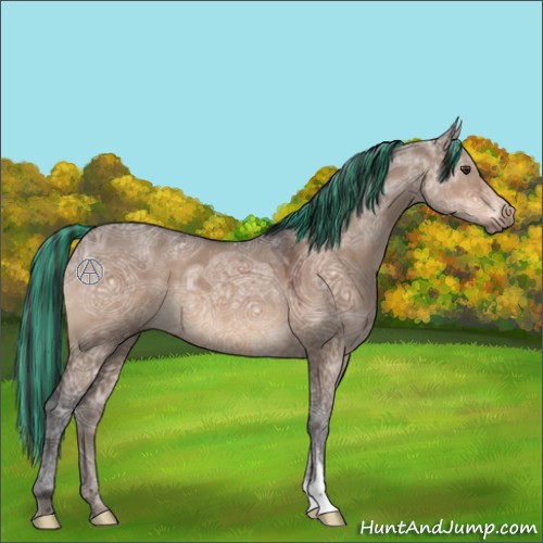 Horse Color:Painted Brown Ice Dun 