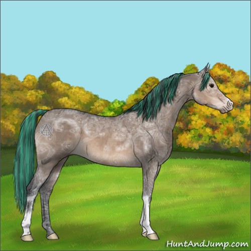 Horse Color:Painted Brown Ice Dun 