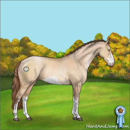 Horse Color:Brown Pearl Dun Sabino Rabicano