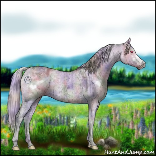 Horse Color:Nacre Silver Grullo Chinchilla Ice Brindle