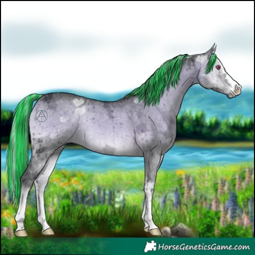 Horse Color:Painted Silver Brown Chinchilla Ice Onyx Brindle