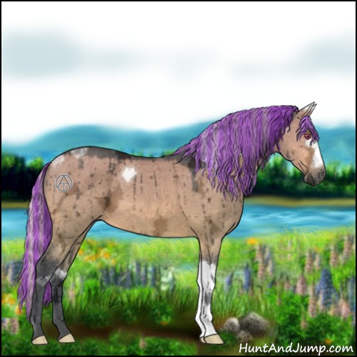 Horse Color:Painted Silver Brown Chinchilla Ice Dun Brindle