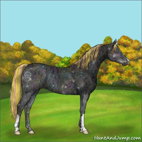 Horse Color:Painted Midnight Perlino Ice Onyx