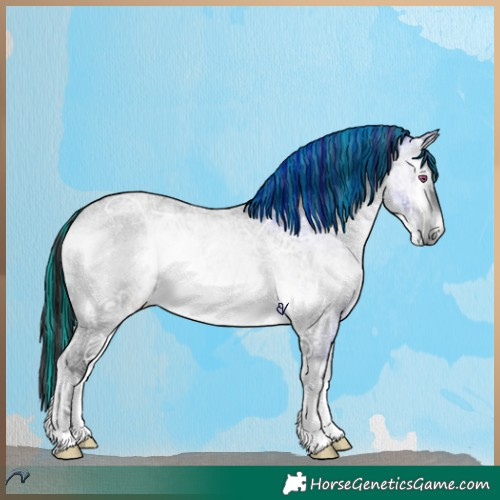 Horse Color:Painted Brown Chinchilla Ice Roan Onyx 