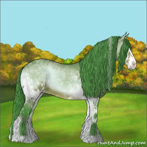 Horse Color:Watercolor White Spotted Bay Ice Onyx 