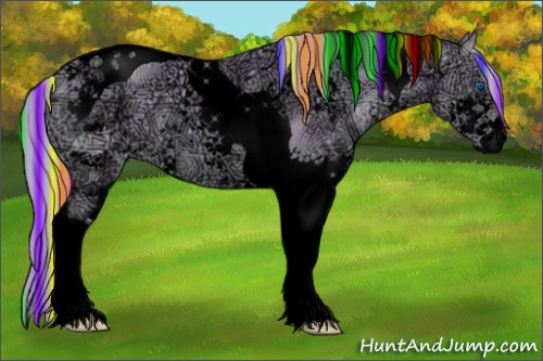 Horse Color:Void Painted Watercolor Smoky Blue Onyx Ice Pearl Sabino Splash Tobiano Appaloosa 