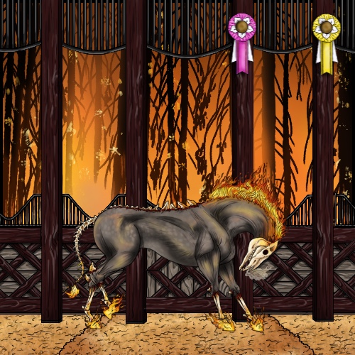 Horse Color:Silver Black 