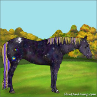 Horse Color:Painted Watercolor Midnight Brown Ice Varnish 