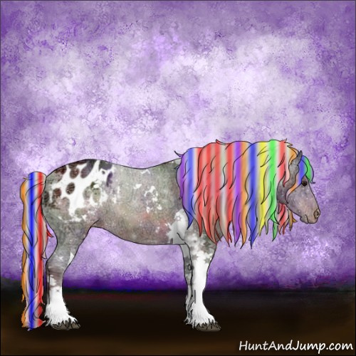 Horse Color:Painted Nacre White Spotted Silver Brown Ice Tobiano Varnish 