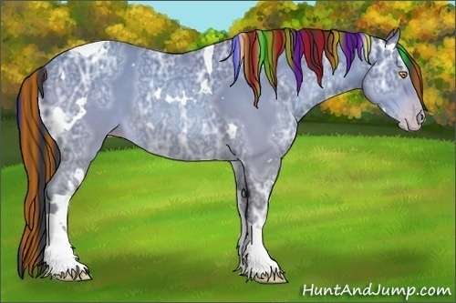 Horse Color:Painted White Spotted Amber Champagne Ice Tobiano