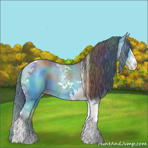 Horse Color:Nacre Classic Champagne Sabino Tobiano