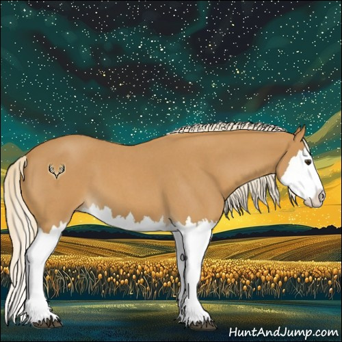 Horse Color:Palomino Roan Splash 