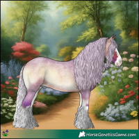 Horse Color:Watercolor Silver Bay Roan Onyx Splash
