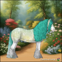 Horse Color:Watercolor White Spotted Sable Champagne Ice Splash 