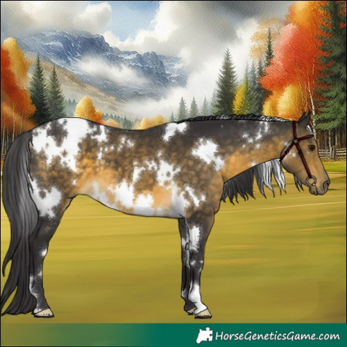 Horse Color:White Spotted Buckskin
