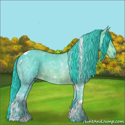 Horse Color:Watercolor Brown Ice Tobiano 