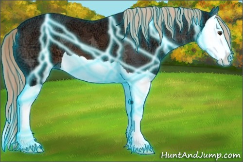 Horse Color:Thunderstruck Liver Chestnut Ice Splash 