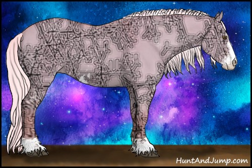 Horse Color:Watercolor Palomino Ice Dun Sabino 