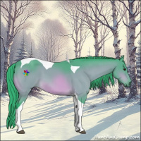 Horse Color:Watercolor Bay Tobiano 