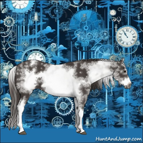 Horse Color:White Spotted Smoky Black Splash Frame 