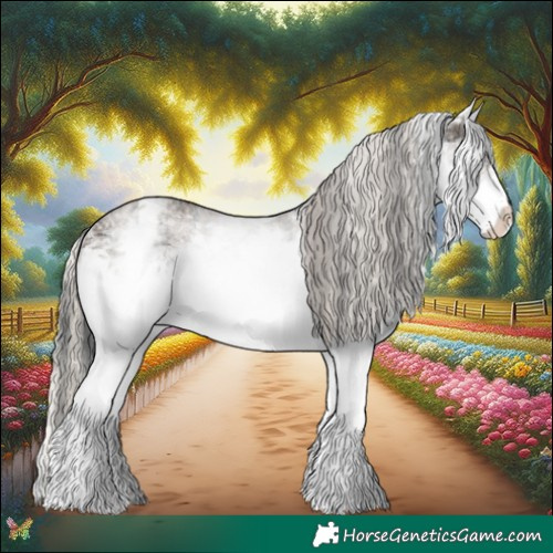 Horse Color:White Spotted Black and White Spotted Silver Black
