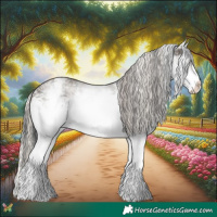 Horse Color:White Spotted Black  and White Spotted Silver Black 