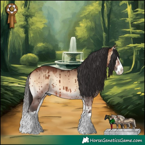 Horse Color:Brown Onyx Splash Rabicano Brindle 