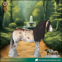 Horse Color:Brown Onyx Splash Rabicano Brindle 
