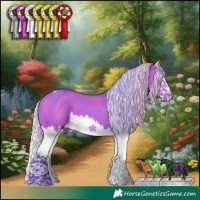 Horse Color:Watercolor White Spotted Silver Bay Splash