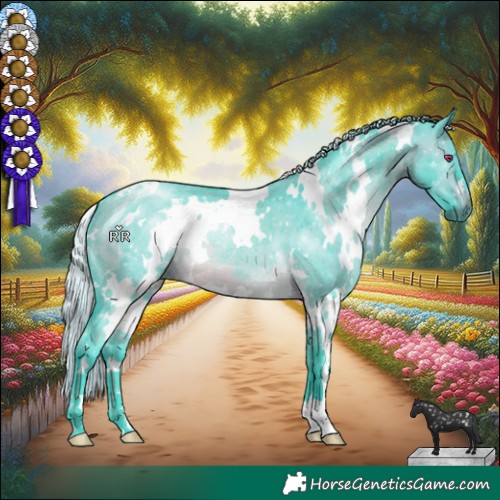 Horse Color:Watercolor White Spotted Silver Brown Chinchilla Dun Brindle 