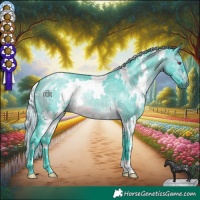 Horse Color:Watercolor White Spotted Silver Brown Chinchilla Dun Brindle 