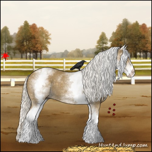 Horse Color:White Spotted Silver Smoky Black 