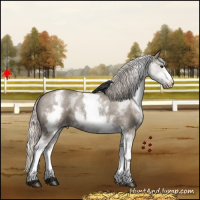 Horse Color:White Spotted Silver Grullo Varnish 