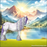 Horse Color:Watercolor White Spotted Bay Pearl Splash