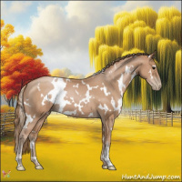 Horse Color:White Spotted Black Pearl 