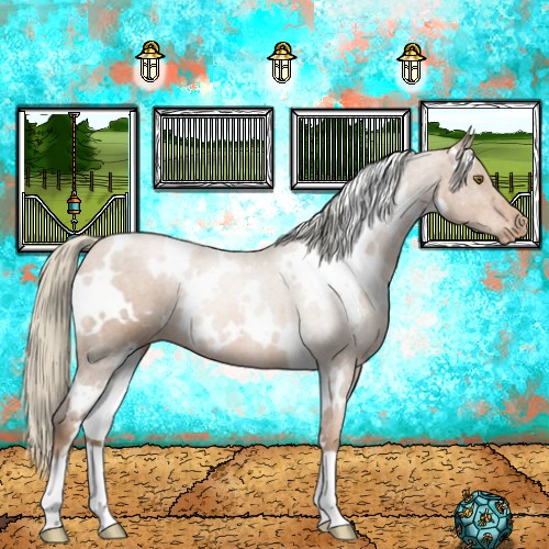 Horse Color:White Spotted Liver Chestnut Pearl Varnish