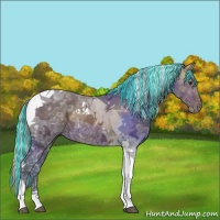 Horse Color:Painted Silver Brown Ice Tobiano