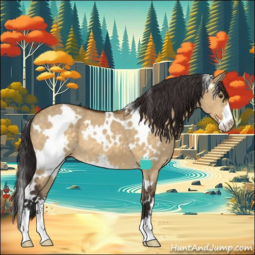 Horse Color:White Spotted Buckskin Dun Sabino 