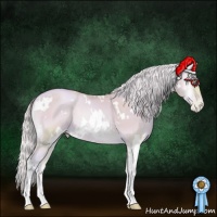 Horse Color:Watercolor White Spotted Silver Smoky Blue Onyx Pearl