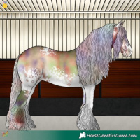 Horse Color:Nacre White Spotted Silver Bay Onyx