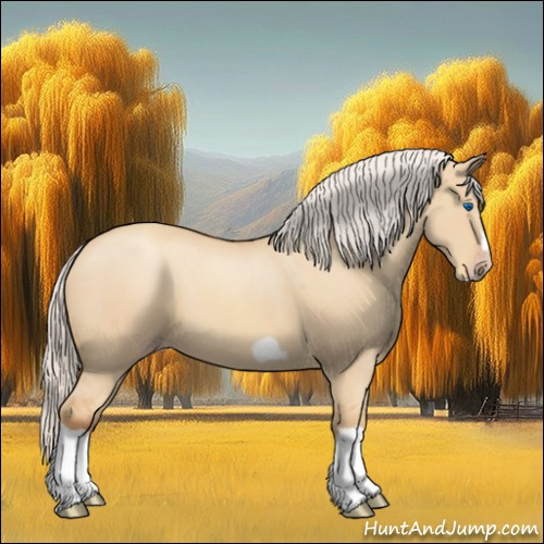Horse Color:Silver Classic Champagne Dun Splash Frame