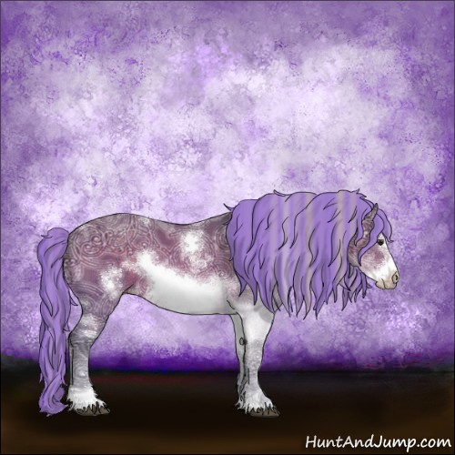 Horse Color:Painted White Spotted Silver Brown Ice Sabino Frame 