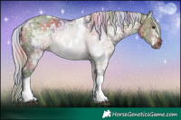 Horse Color:Nacre White Spotted Silver Brown Ice Dun Tobiano 