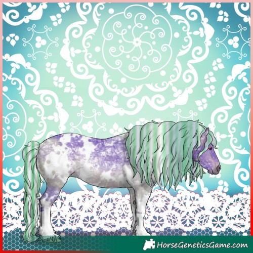 Horse Color:Painted Watercolor White Spotted Silver Brown Chinchilla Ice Rabicano 