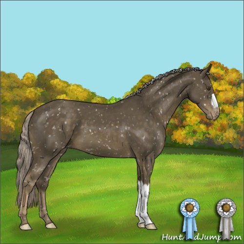 Horse Color:Chocolate Palomino Mushroom Snowflake Varnish 