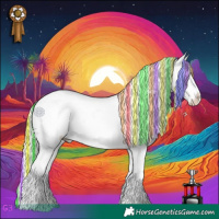 Horse Color:Painted White Spotted Silver Bay Tobiano Appaloosa 