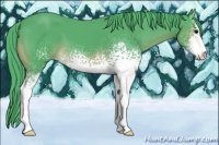 Horse Color:Watercolor White Spotted Chocolate Brown Sabino 