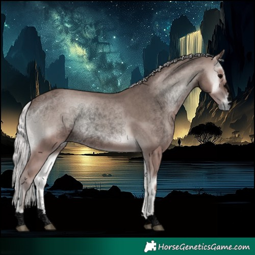 Horse Color:Void Platinum Silver Blue Onyx 